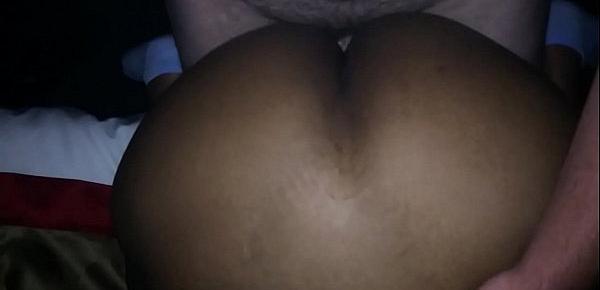  fat black booty taking white cock